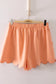 Scallop Half-Zip and Active Shorts Set in Melon