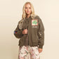 Davi & Dani Embroidered West Coast Rodeo Western Bomber Jacket in Mocha Mousse
