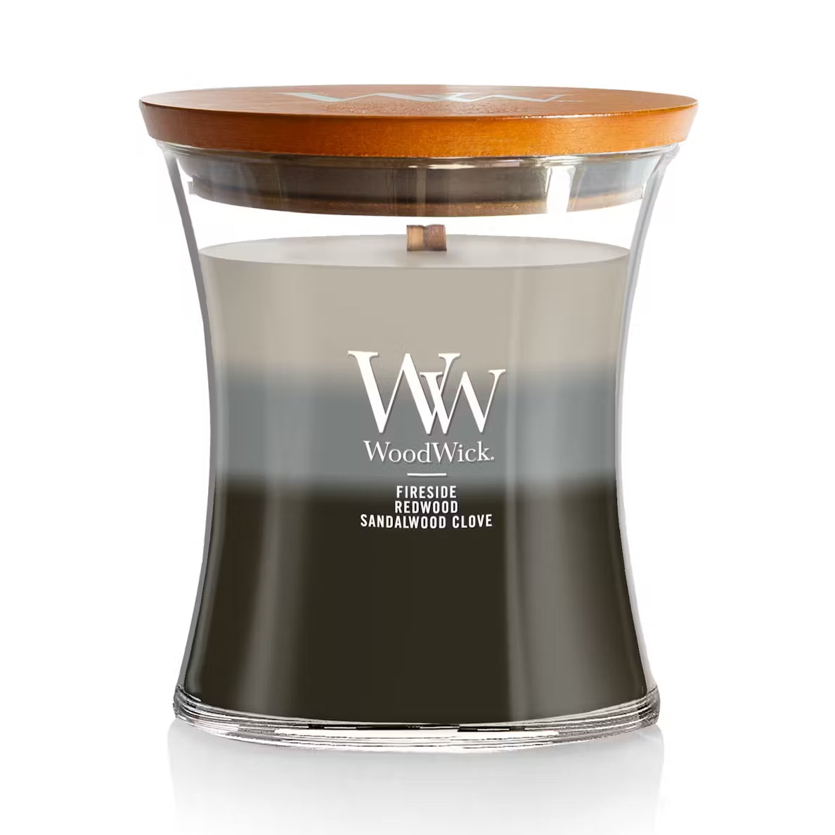 WoodWick Warm Woods Trilogy Medium Hourglass Candle