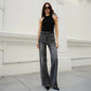 Bayeas High Rise Leopard Print Wide Leg Pants