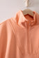 Scallop Half-Zip and Active Shorts Set in Melon