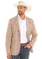 Rock & Roll Denim Tan Graph Plaid Sport Coat