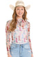 Rock & Roll Denim Western Boot Print Mesh Top