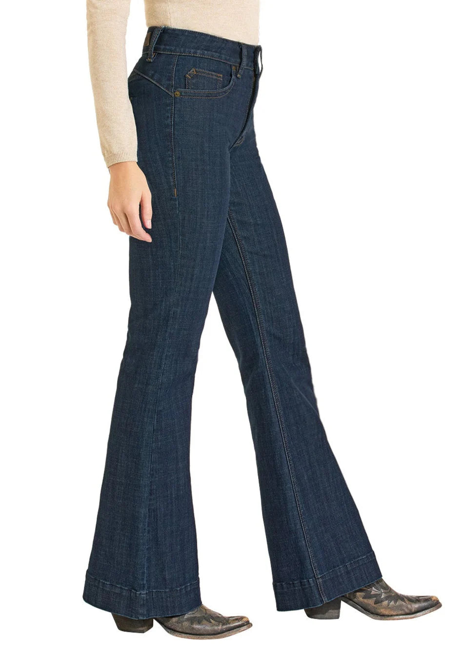 Rock & Roll High Rise Welt Trouser Jeans