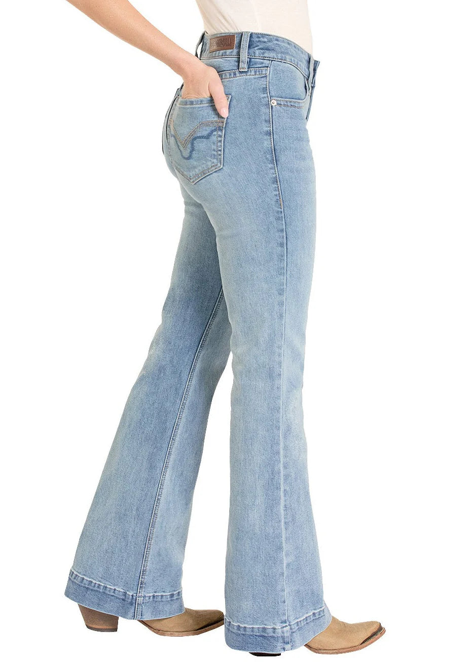 Rock & Roll Denim Mid Rise Classic Pocket Light Denim Trousers