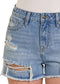 Rock & Roll Denim Classic Pocket Distressed Shorts