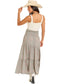 Rock & Roll Denim Tiered Floral Print Maxi Skirt
