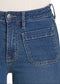 Rock & Roll Denim High Rise Relaxed Patch Pocket Wide Leg Jeans