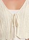 Rock & Roll Denim Tie Knit Cardigan Sweater in Natural