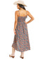 Rock & Roll Denim Blue Floral Print Midi Dress