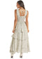 Rock & Roll Denim Jade Floral Ruffle Tiered Maxi Dress