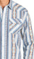 Panhandle Slim Modern Vintage Blue Aztec Long Sleeve Snap Shirt