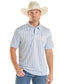 Panhandle Slim Micro Medallion Stripe Performance Polo