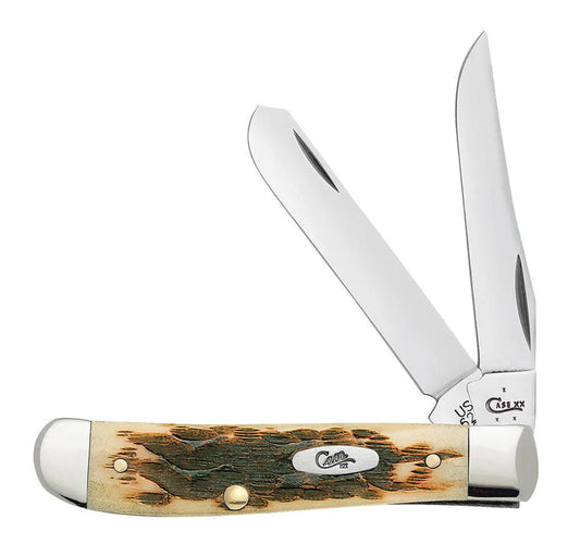 Case Peach Seed Jig Amber Bone Mini Trapper