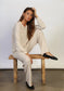 Dylan Emma Rib Pant in Ivory