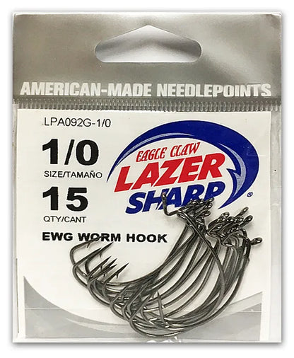 Eagle Claw Lazer Sharp Wide Gap Worm Hook