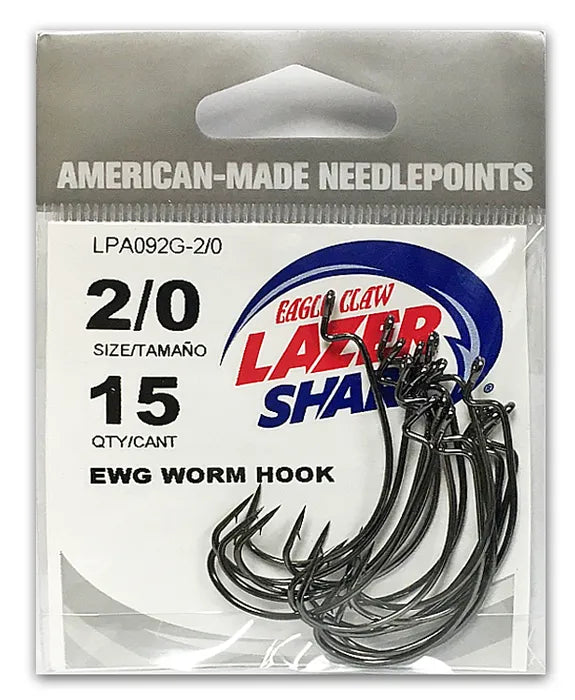 Eagle Claw Lazer Sharp Wide Gap Worm Hook
