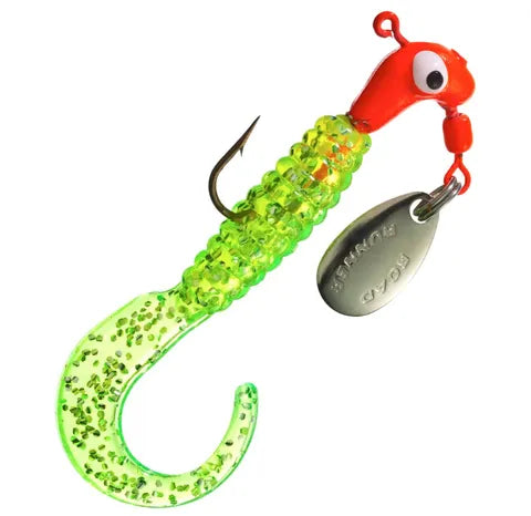 blakemore road runner fishing lures Road Runner Curly Tail-Red/Chartreuse