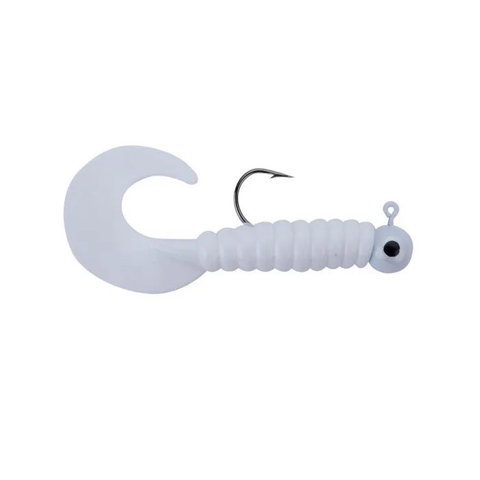 Arkie Rigged Twirl Tails Grub 1/16 Oz Per Crappie – Lotto 6 Confezioni Chartreuse