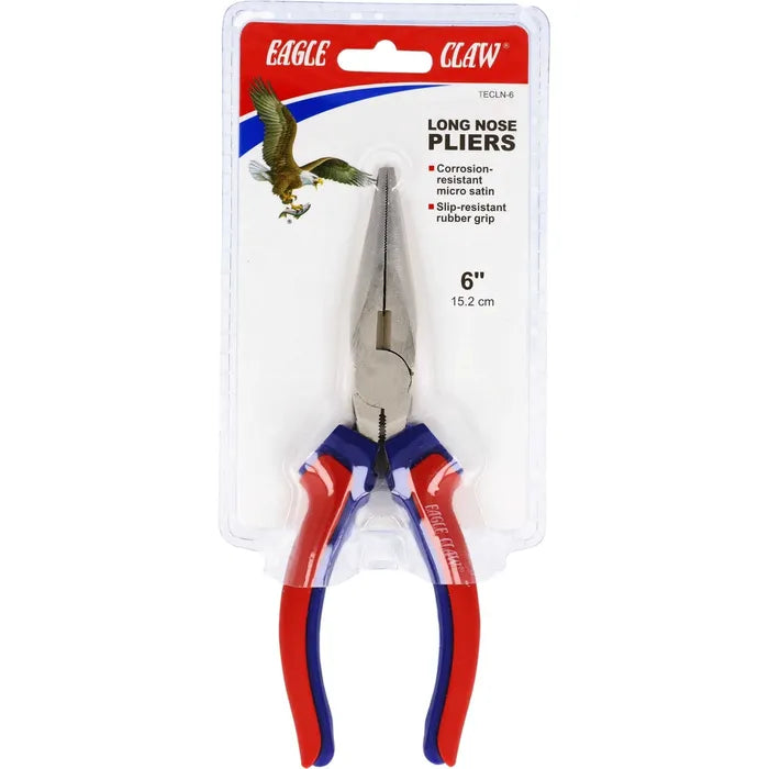 Eagle Claw 6" Soft Grip Long Nose Pliers