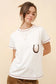 Vintage Rodeo Horseshoe Stitched Off White Tee