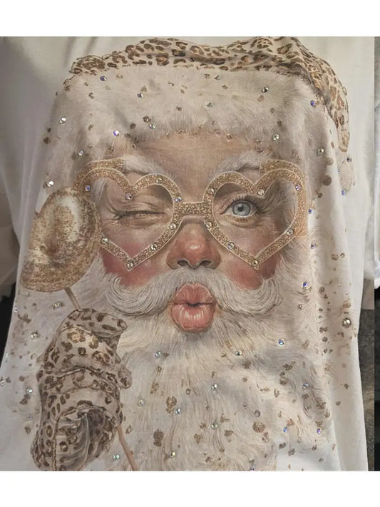 Cheetah Santa Tee