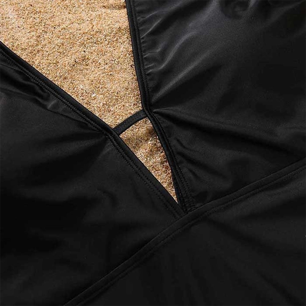 Black Ruffle One-Piece Swimsuit