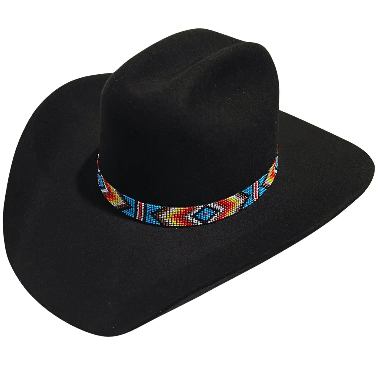 Aztec Beaded Stretch Hatband