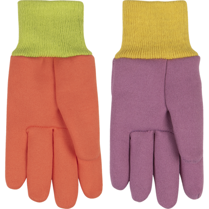 Kinco Kids' Farm Friends™ 8 oz Jersey Gloves Purple/Coral