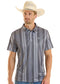 Rock & Roll Grey Striped Polo