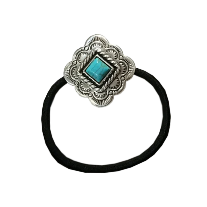 Blazin Roxx Diamond Turquoise Hair Tie