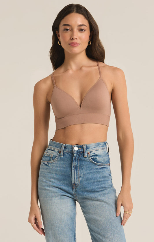 Z Supply Sophia T-Shirt Bra in Taupe