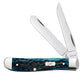 Case Pocket Worn Peach Seed Jig Mediterranean Blue Bone Mini Trapper