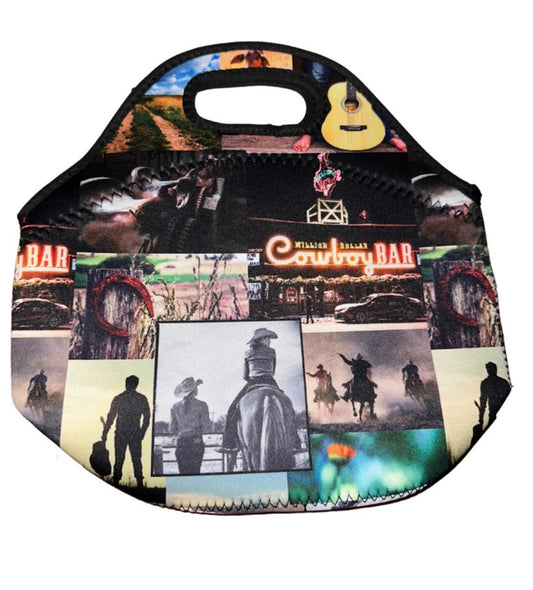 Cowboy Collage Lunch Bag