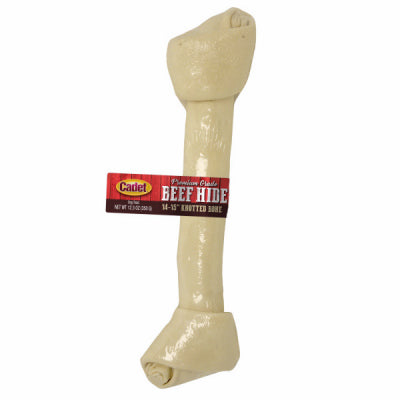 Cadet Beef Hide Knotted 14-15" Dog Bone