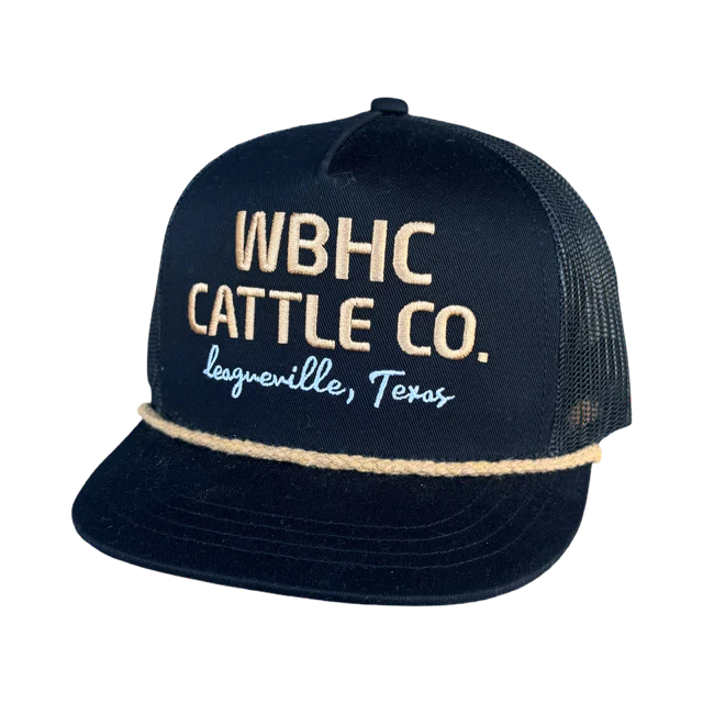 Whiskey Bent Hat Co. Black Gold Cap