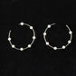 Blazin Roxx Silver Pearl Hoops Earrings