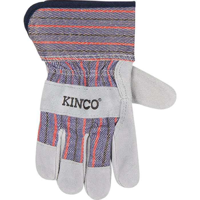 Kinco Kids' Suede Leather Palm with Safety Cuff Gloves