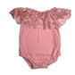 Shea Baby Pink Lace Onesie