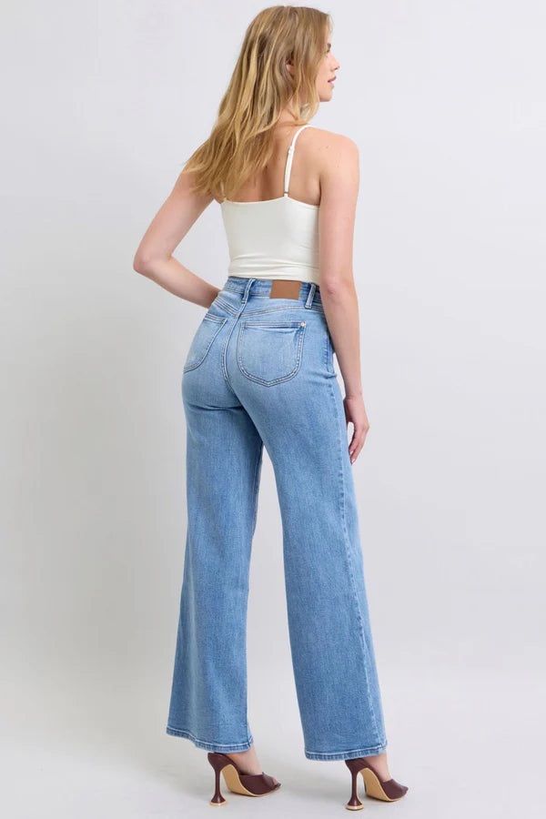 Judy Blue High Waist Vintage Wash Retro Wide Leg