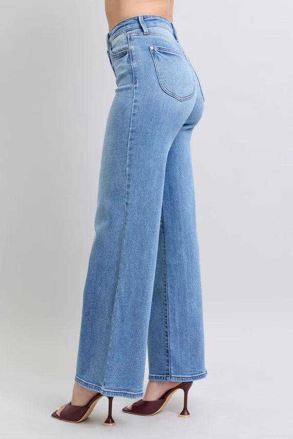 Judy Blue High Waist Vintage Wash Retro Wide Leg