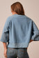 Kimes Ranch Addy Mid-Sleeve Boxy Sweatshirt in Faded Denim