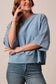 Kimes Ranch Addy Mid-Sleeve Boxy Sweatshirt in Faded Denim