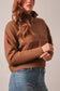 Kimes Ranch Rita Quilted Half Zip Pullover in Dark Brown