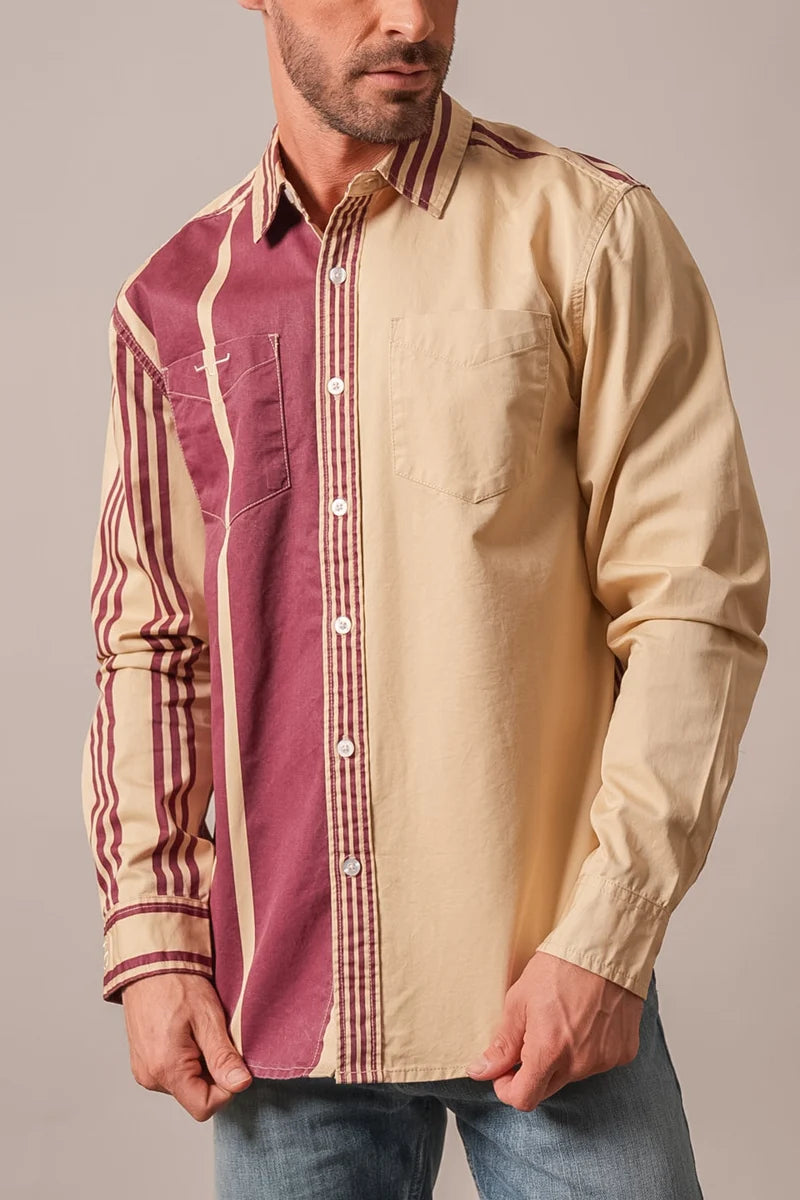 Kimes Ranch ZT 1 Arm Bandit Western Shirt in Khaki