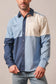 Kimes Ranch ZT Block Party Western Shirt in Mid Blue
