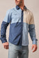 Kimes Ranch ZT Block Party Western Shirt in Mid Blue