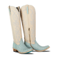 Lane Boots Sandaga Knee High in Powder Blue Ostrich