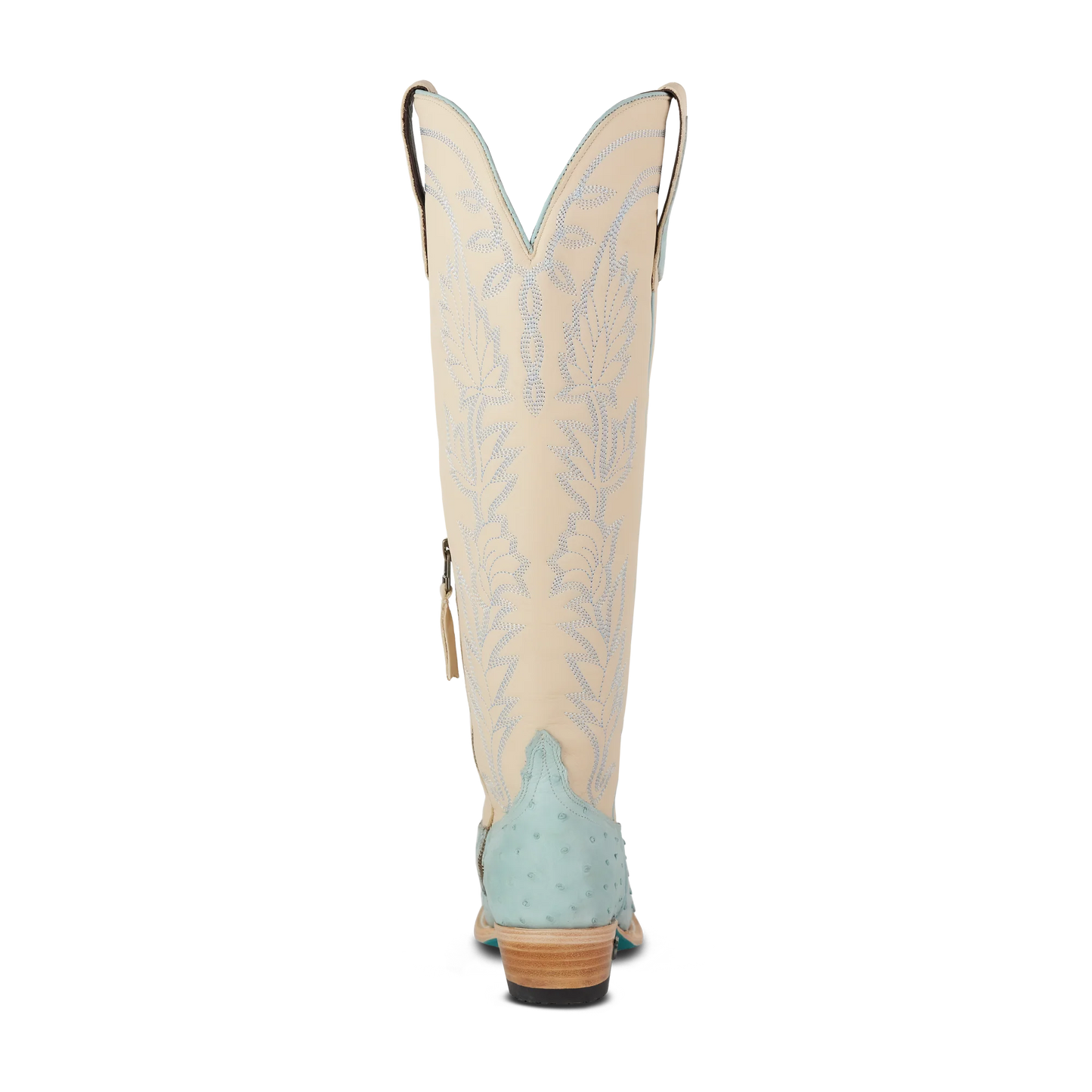 Lane Boots Sandaga Knee High in Powder Blue Ostrich