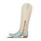 Lane Boots Sandaga Knee High in Powder Blue Ostrich